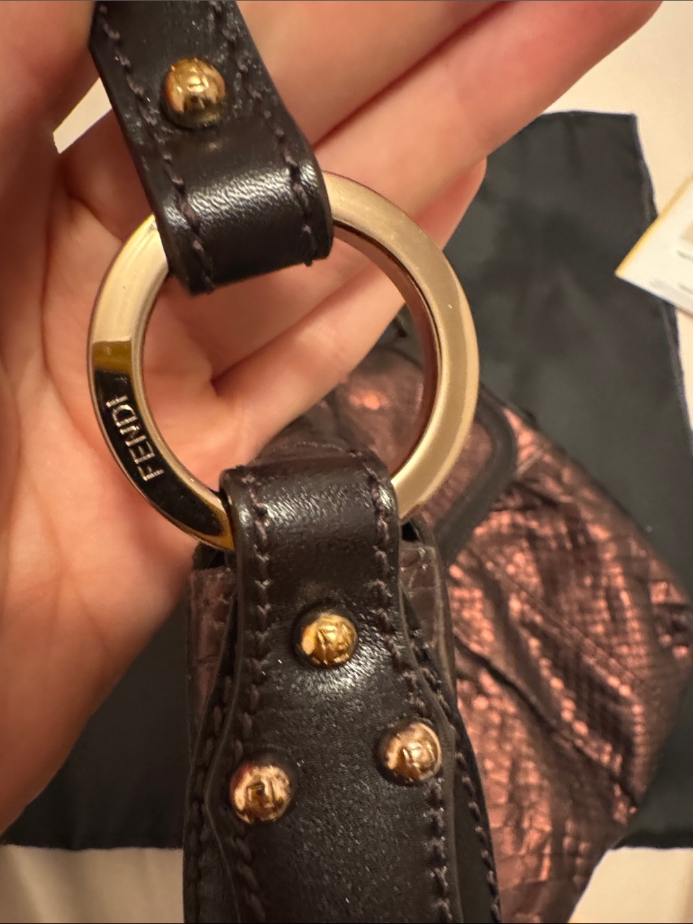 Fendi Bolso Python Metallic Bag - Picture 4 of 10